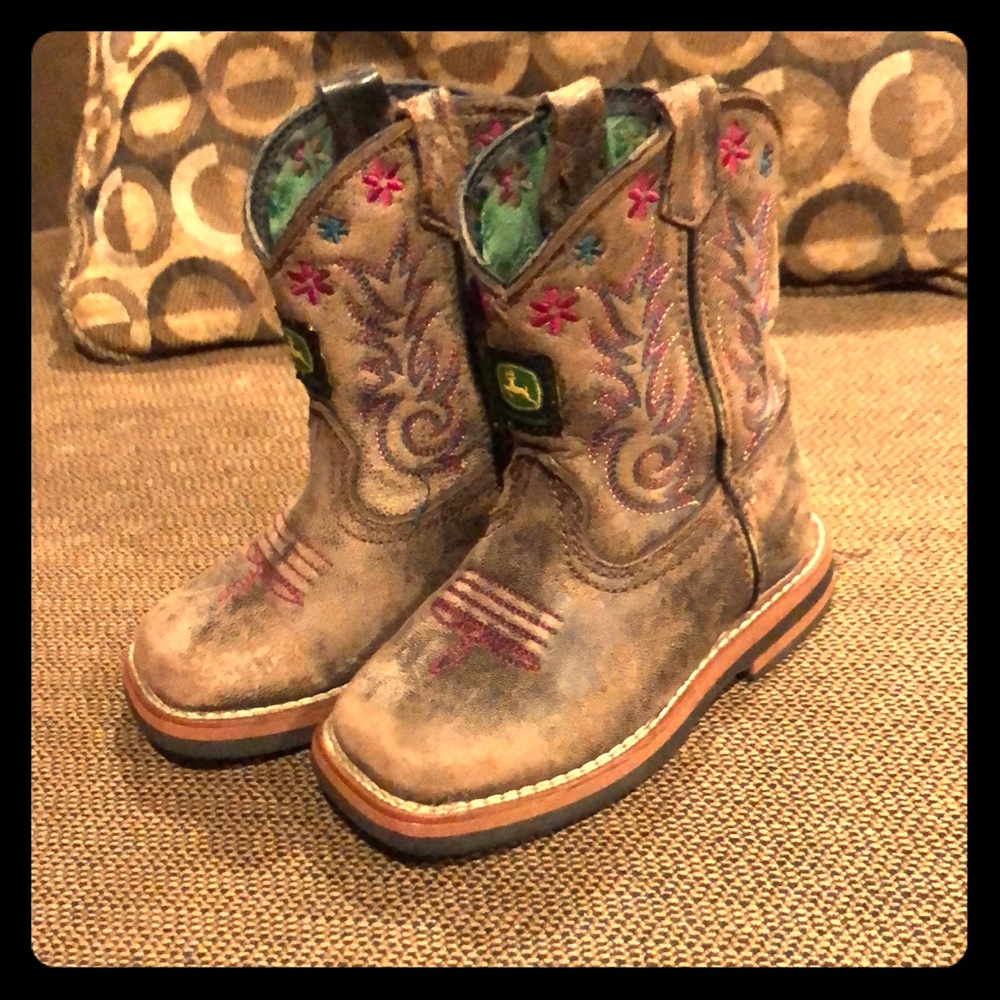 Toddler girl John Deere boots